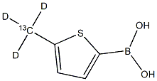 5-(Methyl-13C, D3)thiophene-2-boronic acid Struktur