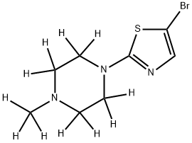 5-Bromo-2-[(N-Methylpiperazin-1-yl)-d11]-thiazole Structure