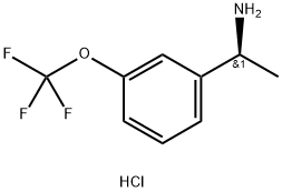 (S)-1-(3-(三氟甲氧基)苯基)乙胺盐酸 结构式