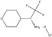 (R)-2,2,2-TRIFLUORO-1-(TETRAHYDRO-2H-PYRAN-4-YL)ETHANAMINE HCL Structure