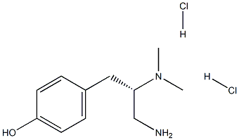 (S)-4-(3-AMINO-2-(DIMETHYLAMINO)PROPYL)PHENOL 2HCL 化学構造式