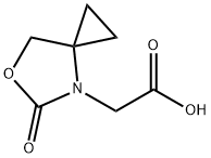 2-(5-OXO-6-OXA-4-AZASPIRO[2.4]HEPTAN-4-YL)ACETIC ACID 化学構造式