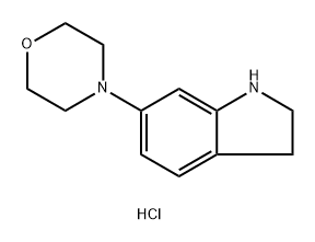 6-(吗啉-4-基)-2,3-二氢-1H-吲哚二盐酸盐,1225331-79-2,结构式