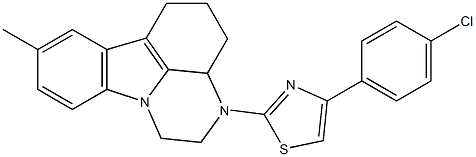 4-(4-chlorophenyl)-2-(8-methyl-3a,4,5,6-tetrahydro-1H-pyrazino[3,2,1-jk]carbazol-3(2H)-yl)thiazole Structure