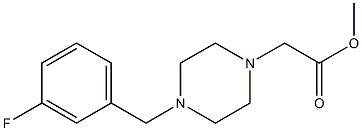 methyl 2-(4-(3-fluorobenzyl)piperazin-1-yl)acetate Struktur
