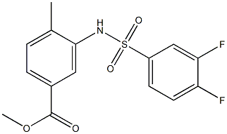 methyl 3-(3,4-difluorophenylsulfonamido)-4-methylbenzoate Struktur
