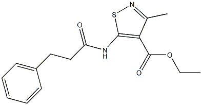 ethyl 3-methyl-5-(3-phenylpropanamido)isothiazole-4-carboxylate Struktur