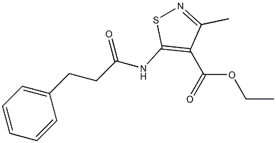 ethyl 3-methyl-5-(3-phenylpropanamido)isothiazole-4-carboxylate Structure