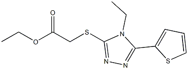 ethyl 2-((4-ethyl-5-(thiophen-2-yl)-4H-1,2,4-triazol-3-yl)thio)acetate 化学構造式