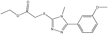 ethyl 2-((5-(3-methoxyphenyl)-4-methyl-4H-1,2,4-triazol-3-yl)thio)acetate Struktur