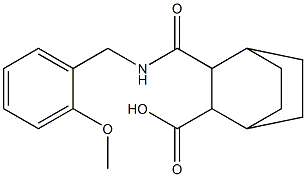 3-((2-methoxybenzyl)carbamoyl)bicyclo[2.2.2]octane-2-carboxylic acid Structure