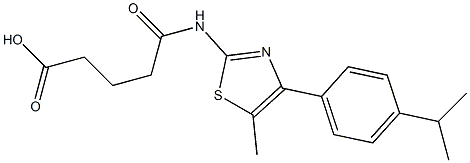 5-((4-(4-isopropylphenyl)-5-methylthiazol-2-yl)amino)-5-oxopentanoic acid,,结构式