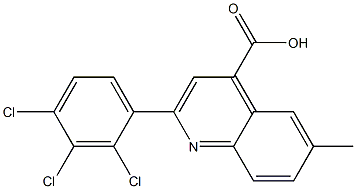 6-methyl-2-(2,3,4-trichlorophenyl)quinoline-4-carboxylic acid 化学構造式