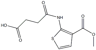 4-((3-(methoxycarbonyl)thiophen-2-yl)amino)-4-oxobutanoic acid 化学構造式
