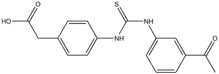 2-(4-(3-(3-acetylphenyl)thioureido)phenyl)acetic acid Structure