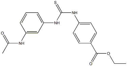 ethyl 4-(3-(3-acetamidophenyl)thioureido)benzoate Structure