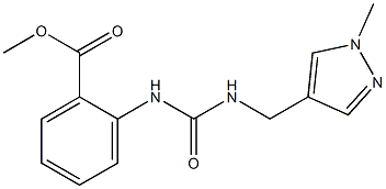 methyl 2-(3-((1-methyl-1H-pyrazol-4-yl)methyl)ureido)benzoate Structure