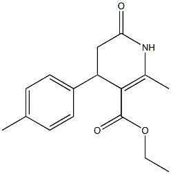 ethyl 2-methyl-6-oxo-4-(p-tolyl)-1,4,5,6-tetrahydropyridine-3-carboxylate 化学構造式