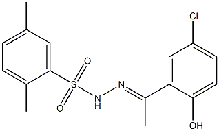 (E)-N'-(1-(5-chloro-2-hydroxyphenyl)ethylidene)-2,5-dimethylbenzenesulfonohydrazide 化学構造式