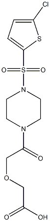 2-(2-(4-((5-chlorothiophen-2-yl)sulfonyl)piperazin-1-yl)-2-oxoethoxy)acetic acid 结构式