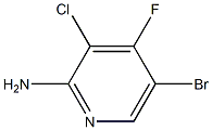 5-Bromo-3-chloro-4-fluoro-pyridin-2-ylamine,,结构式