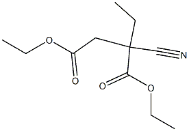 Succinic acid, 2-cyano-2-ethyl-, diethyl ester (6CI) 化学構造式