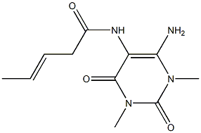 3-Pentenamide,  N-(6-amino-1,2,3,4-tetrahydro-1,3-di-methyl-2,4-dioxo-5-pyrimidinyl)-  (6CI) 结构式