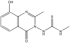 Urea,  1-(8-hydroxy-2-methyl-4-oxo-3(4H)-quinazolinyl)-3-methyl-2-thio-  (6CI),100061-75-4,结构式