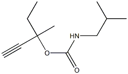 Carbamic acid, isobutyl-, 1-ethyl-1-methyl-2-propynyl ester (6CI) Structure