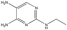 Pyrimidine,  4,5-diamino-2-ethylamino-  (6CI) Struktur