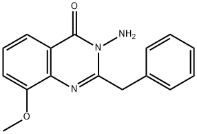 4(3H)-Quinazolinone,  3-amino-2-benzyl-8-methoxy-  (6CI) Structure