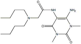 Uracil,  6-amino-5-(2-dibutylaminoacetamido)-1,3-dimethyl-  (6CI) Structure