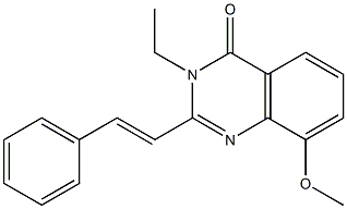 4(3H)-Quinazolinone,  3-ethyl-8-methoxy-2-styryl-  (6CI),102174-14-1,结构式