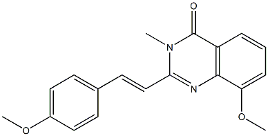 4(3H)-Quinazolinone,  8-methoxy-2-(p-methoxystyryl)-3-methyl-  (6CI),102174-44-7,结构式