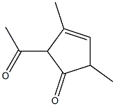 3-Cyclopenten-1-one, 2-acetyl-3,5-dimethyl- (6CI) 化学構造式