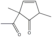 3-Cyclopenten-1-one, 2-acetyl-2,5-dimethyl- (6CI) Struktur