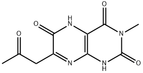 2,4,6(1H,3H,5H)-Pteridinetrione,  7-acetonyl-3-methyl-  (6CI),103027-38-9,结构式