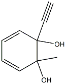 3,5-Cyclohexadiene-1,2-diol, 1-ethynyl-2-methyl- (6CI) Structure