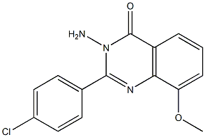 4(3H)-Quinazolinone,  3-amino-2-(p-chlorophenyl)-8-methoxy-  (6CI) 结构式