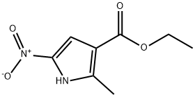 Pyrrole-3-carboxylic acid, 2-methyl-5-nitro-, ethyl ester (6CI) 结构式