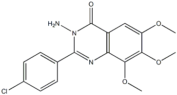 4(3H)-Quinazolinone,  3-amino-2-(p-chlorophenyl)-6,7,8-trimethoxy-  (6CI) 结构式