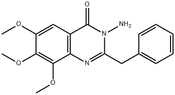 4(3H)-Quinazolinone,  3-amino-2-benzyl-6,7,8-trimethoxy-  (6CI) Structure