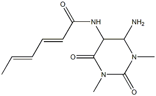 Hydrosorbamide,  N-(6-amino-1,2,3,4-tetrahydro-1,3-dimethyl-2,4-dioxo-5-pyrimidinyl)-  (6CI) Structure