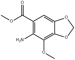 Anthranilic acid, 3-methoxy-4,5-methylenedioxy-, methyl ester (6CI) Struktur