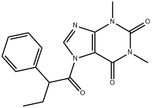 Theophylline,  7-(2-phenylbutyryl)-  (6CI) 结构式