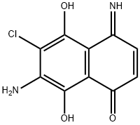 1,4-Naphthoquinone  imine,  7-amino-6-chloro-5,8-dihydroxy-  (6CI) Struktur