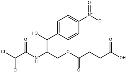 Succinic acid, 2-(2,2-dichloroacetamido)-3-hydroxy-3-(p-nitrophenyl)propyl ester (6CI) Structure