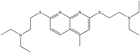 Ethanamine, 2,2-[(4-methyl-1,8-naphthyridine-2,7-diyl)bis(thio)]bis[N,N-diethyl- (9CI) Struktur
