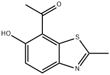 Ketone, 6-hydroxy-2-methyl-7-benzothiazolyl methyl (8CI) 化学構造式
