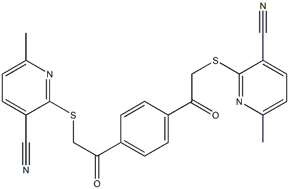 3-Pyridinecarbonitrile, 2,2'-[1,4-phenylenebis[(2-oxo-2,1-ethanediyl)thio]]bis[6-methyl- (9CI),312500-86-0,结构式